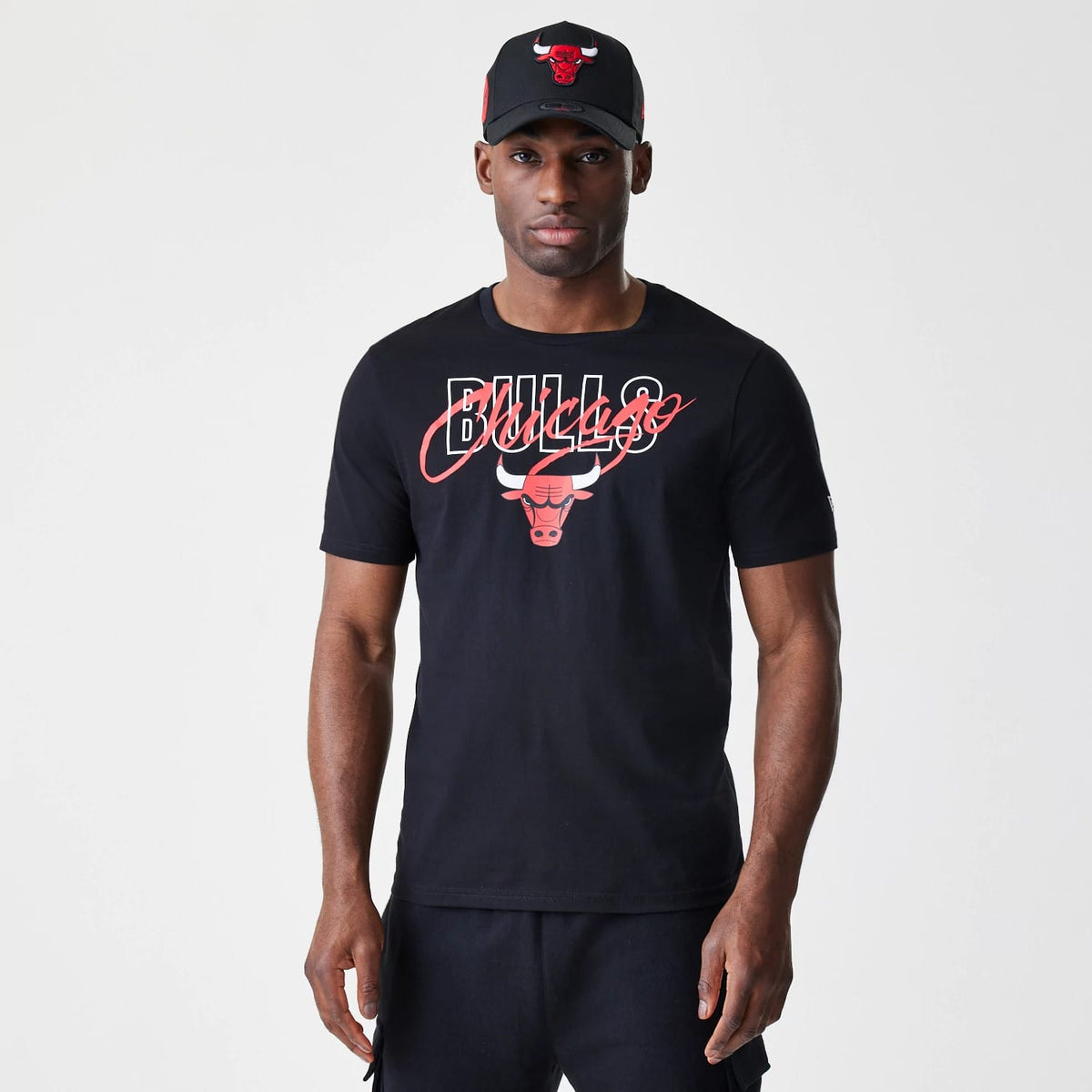 Chicago Bulls NBA Script Black T-Shirt-klyvox