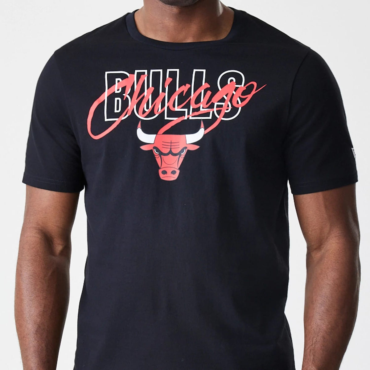 Chicago Bulls NBA Script Black T-Shirt-klyvox