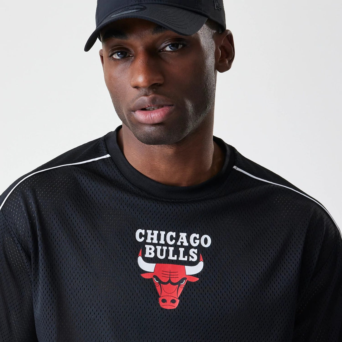 Chicago Bulls NBA Piping Black Oversized T-Shirt-klyvox