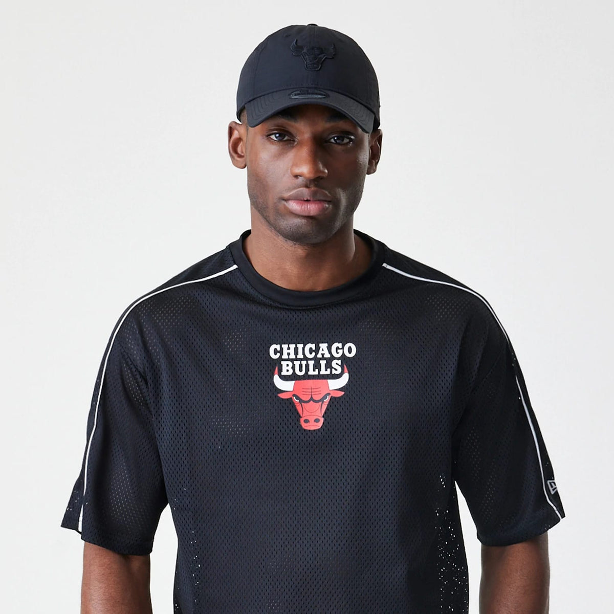 Chicago Bulls NBA Piping Black Oversized T-Shirt-klyvox