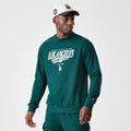 LA Dodgers MLB Script Dark Green Crew Neck Sweater-klyvox