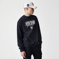 New York Yankees MLB Script Black Crew Neck Sweater-klyvox