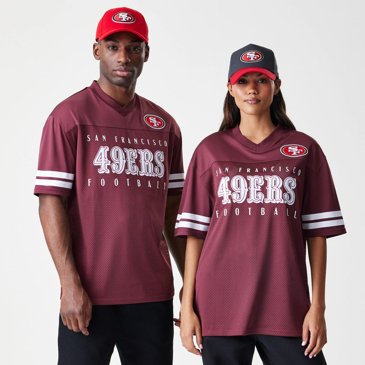 San Francisco 49ers NFL Mesh Dark Red Jersey-klyvox