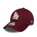 LA Dodgers Womens MLB Boucle Dark Red 9TWENTY Adjustable Cap-klyvox