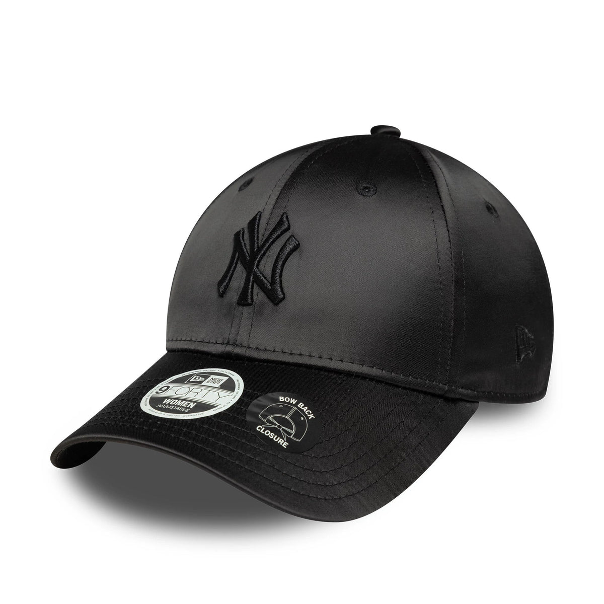 New York Yankees Womens MLB Satin Bow Back Black 9FORTY Adjustable Cap-klyvox