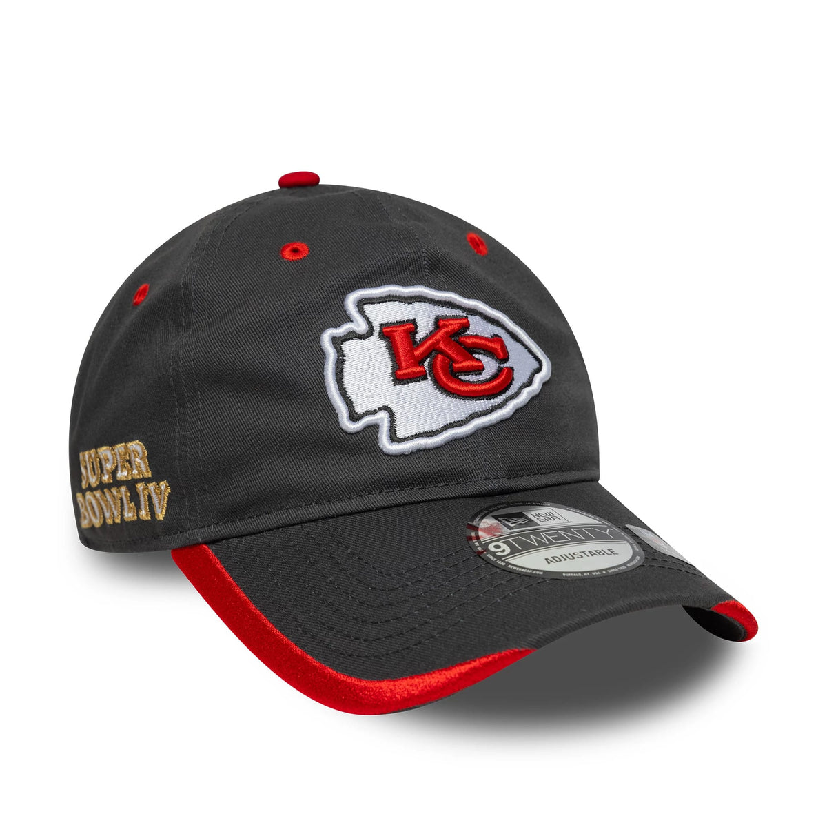 Kansas City Chiefs NFL Charcoal 9TWENTY Adjustable Cap-klyvox