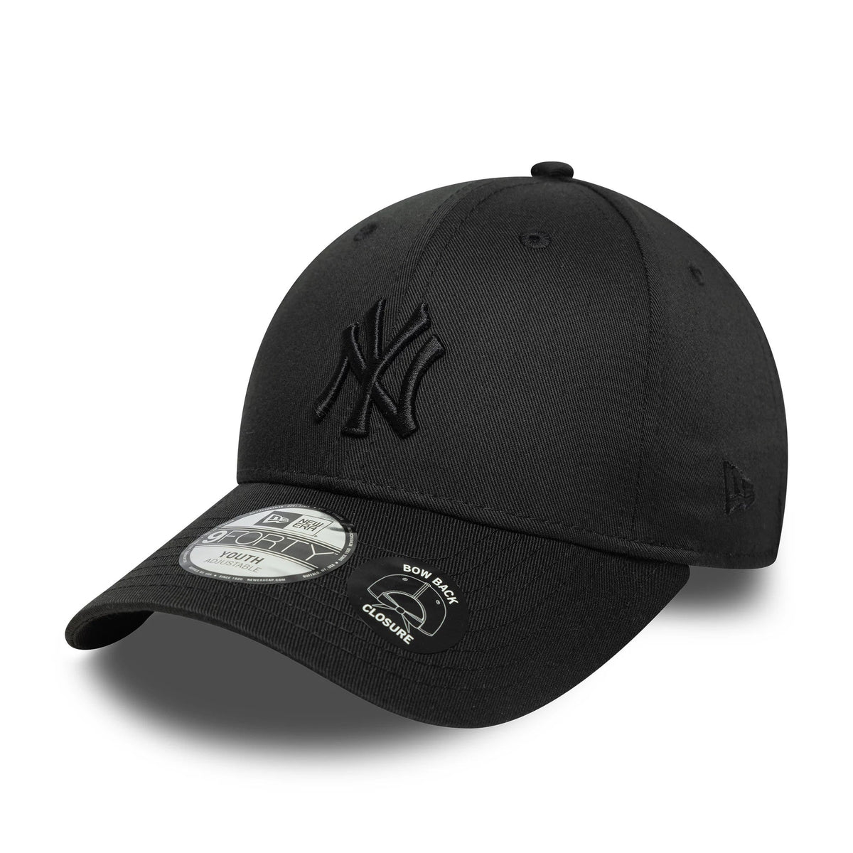 New York Yankees Youth MLB Bow Back Black 9FORTY Adjustable Cap-klyvox