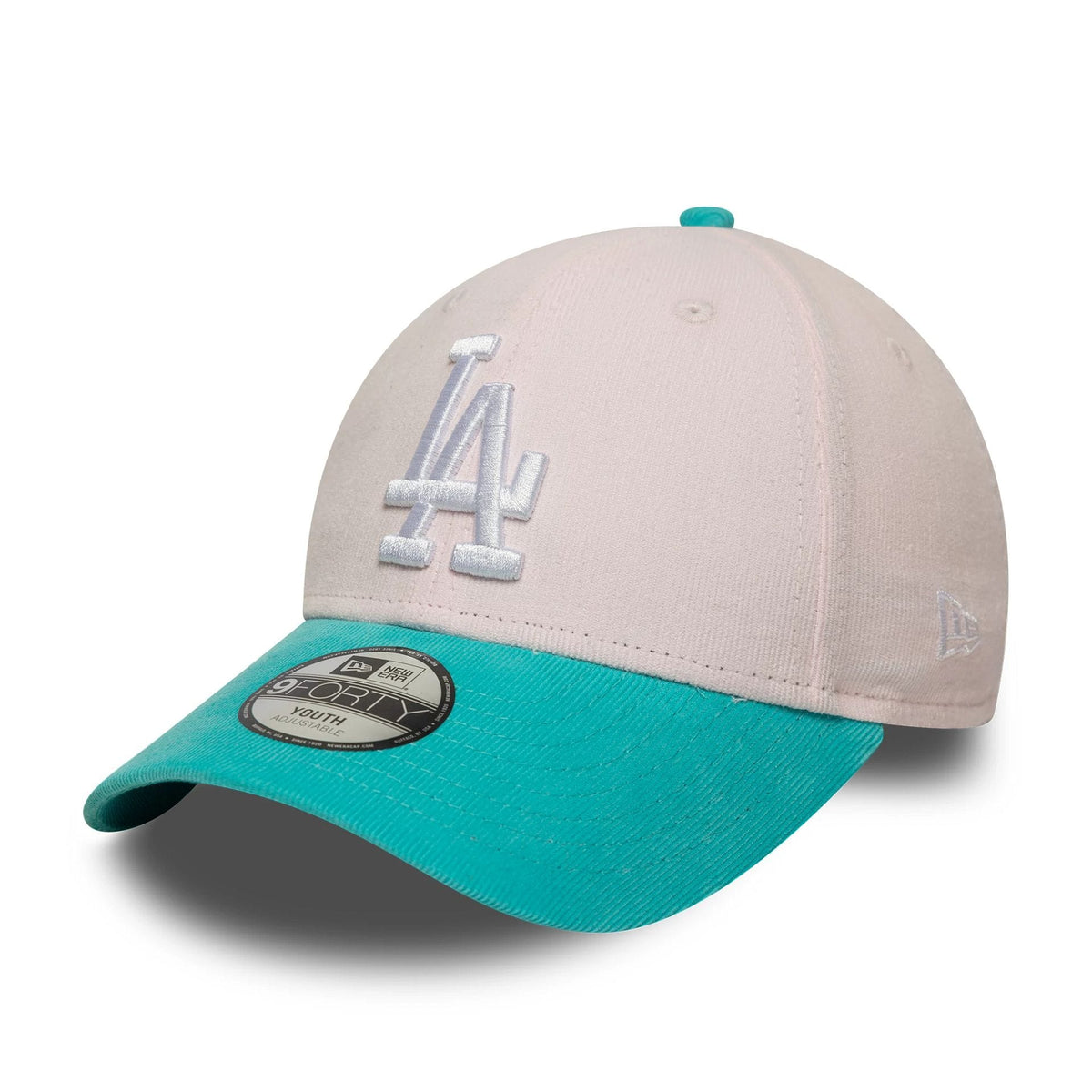 LA Dodgers Youth MLB Cord Pastel Pink 9FORTY Adjustable Cap-klyvox