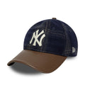 New York Yankees MLB Loden Leather Navy 9TWENTY Adjustable Cap-klyvox