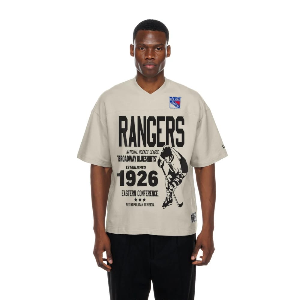 New York Rangers NHL Throwback Prep Light Beige T-Shirt-klyvox
