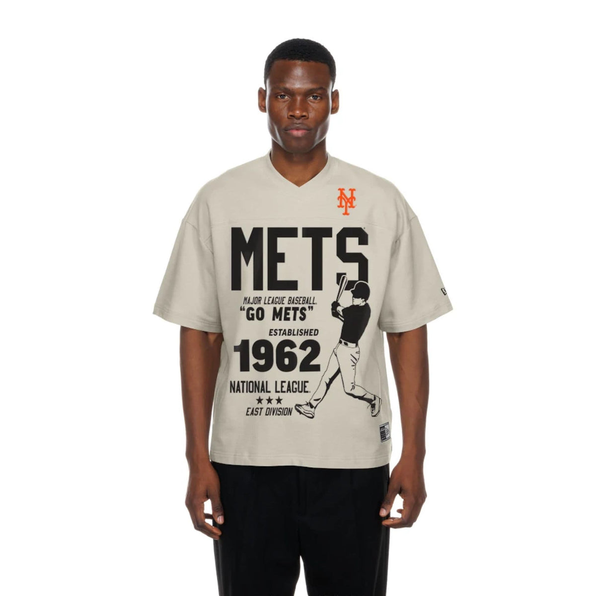 New York Mets MLB Throwback Prep Light Beige T-Shirt-klyvox
