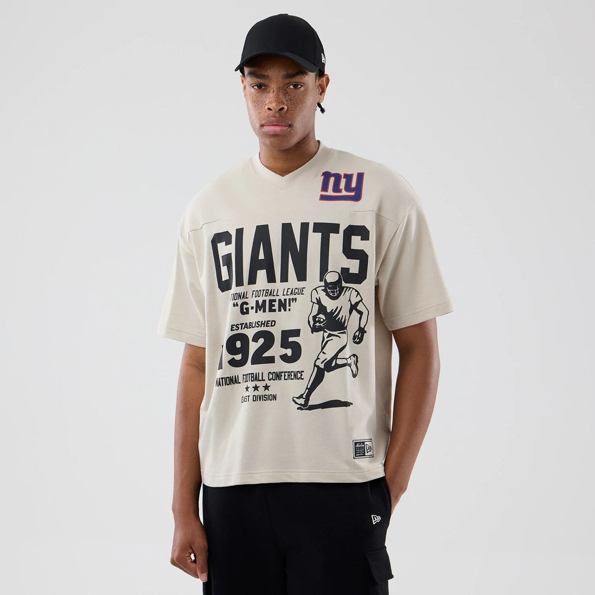 New York Giants NFL Throwback Prep Light Beige T-Shirt-klyvox