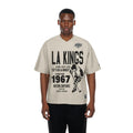 LA Kings NHL Throwback Prep Light Beige T-Shirt-klyvox