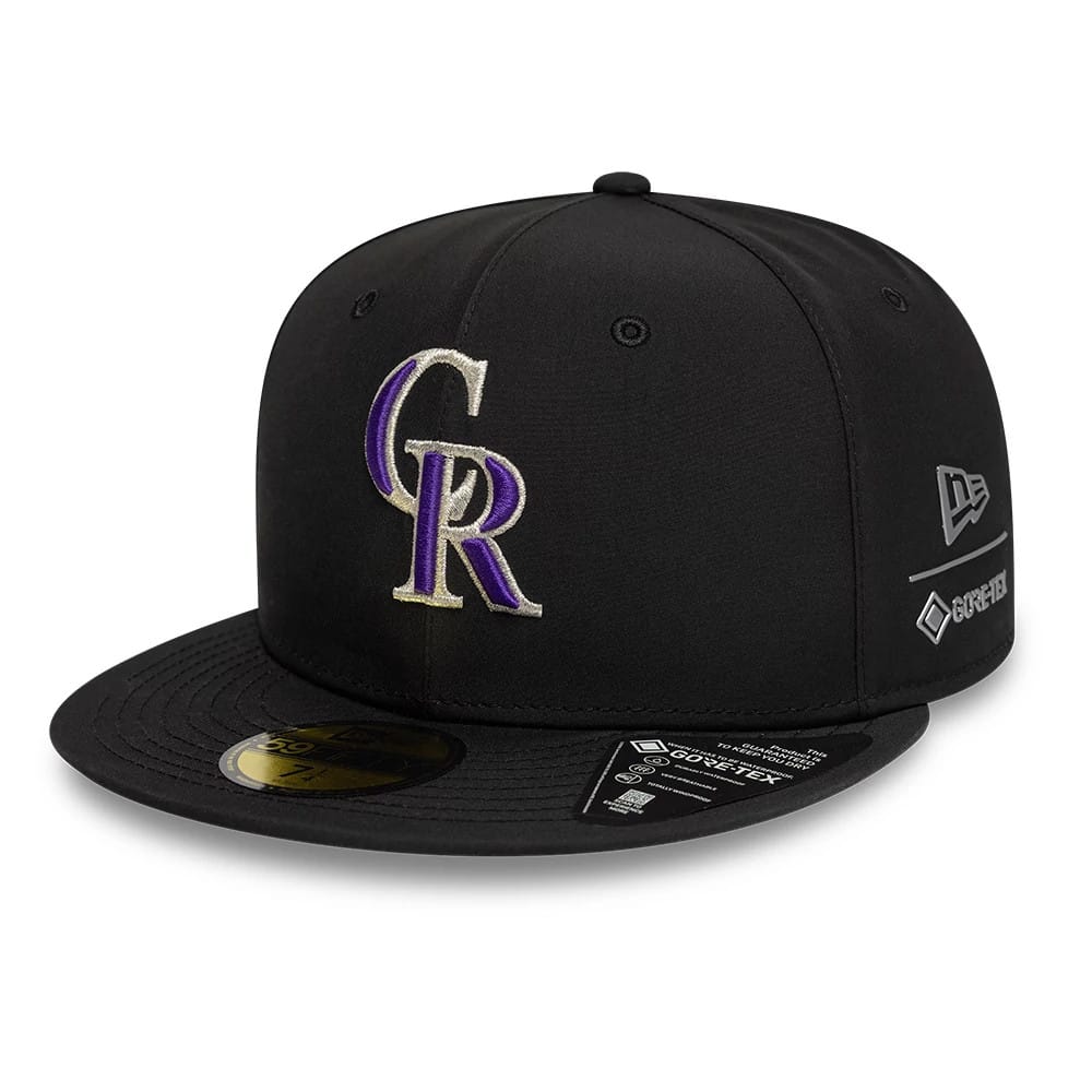 Colorado Rockies MLB Gore-Tex Black 59FIFTY Fitted Cap-klyvox