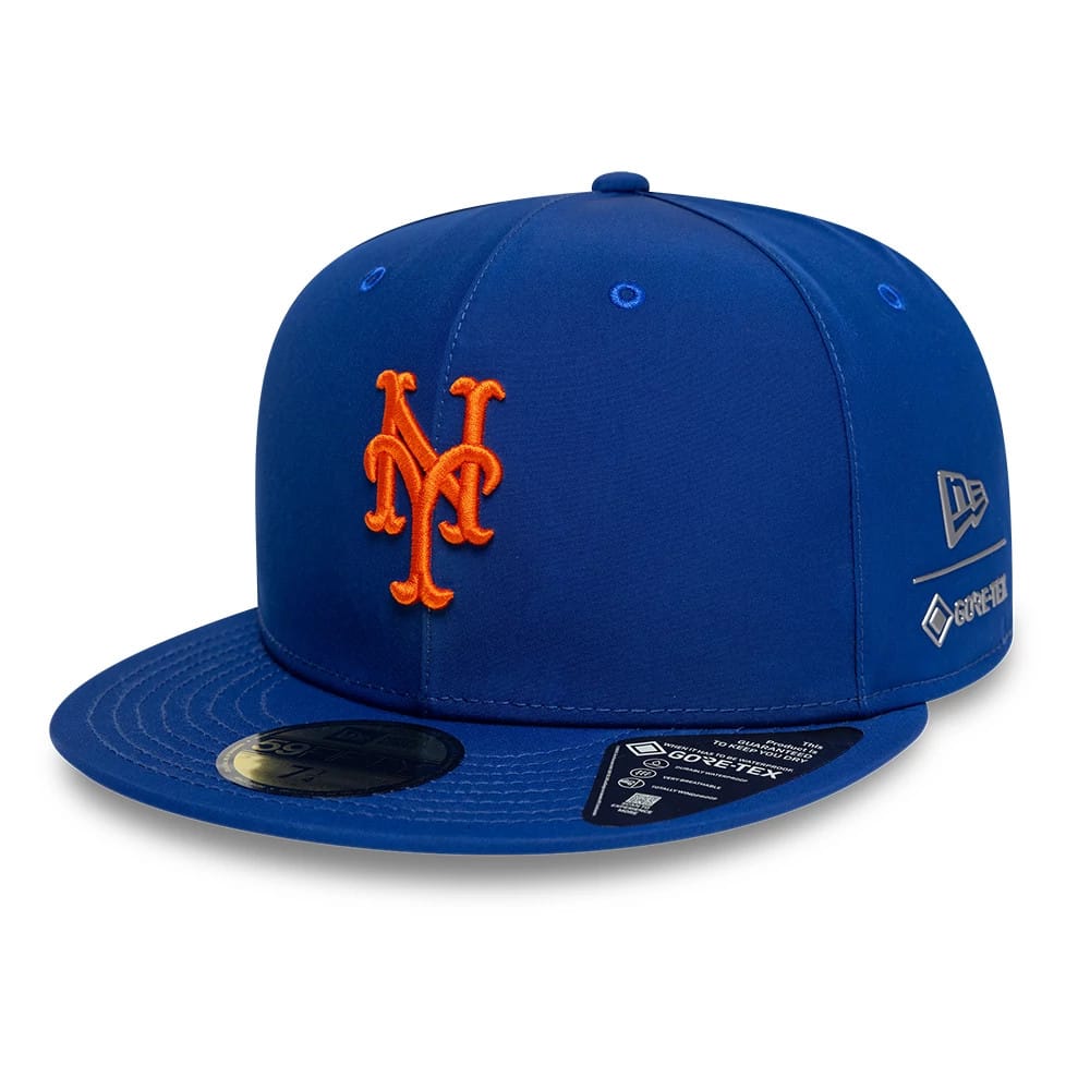 New York Mets MLB Gore-Tex Blue 59FIFTY Fitted Cap-klyvox