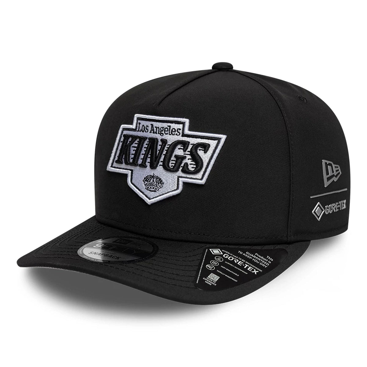 LA Kings NHL Gore-Tex Black 9FIFTY A-Frame Snapback Adjustable Cap-klyvox