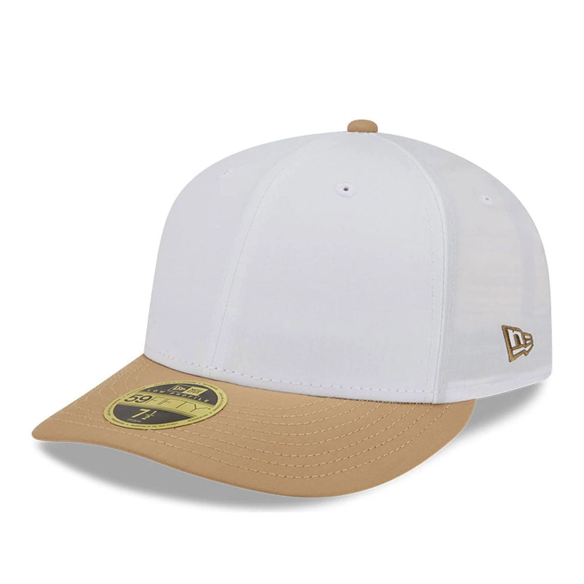 New Era Open White & Beige Low Profile 59FIFTY Fitted Cap-klyvox