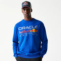 Red Bull Racing Blue Oversized Crew Neck Sweater-klyvox
