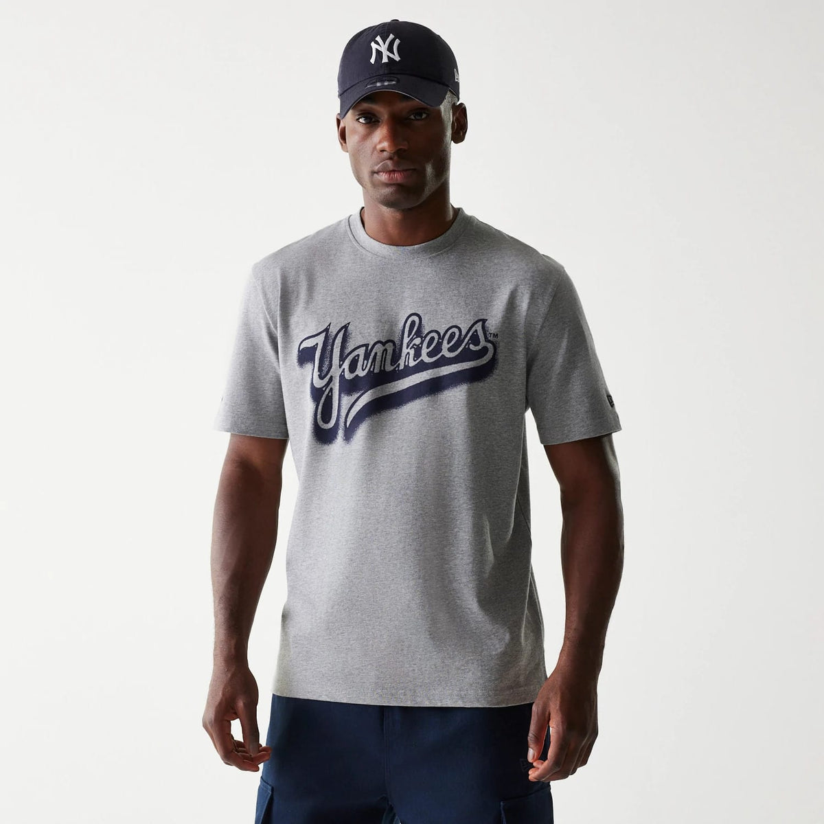New York Yankees OVO x MLB Grey T-Shirt-klyvox