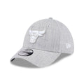 Chicago Bulls NBA Heather Grey 39THIRTY Stretch Fit Cap-klyvox