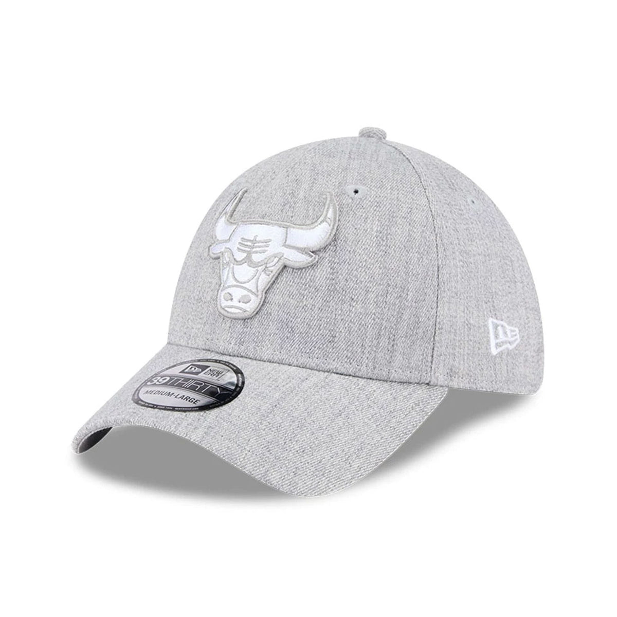 Chicago Bulls NBA Heather Grey 39THIRTY Stretch Fit Cap-klyvox