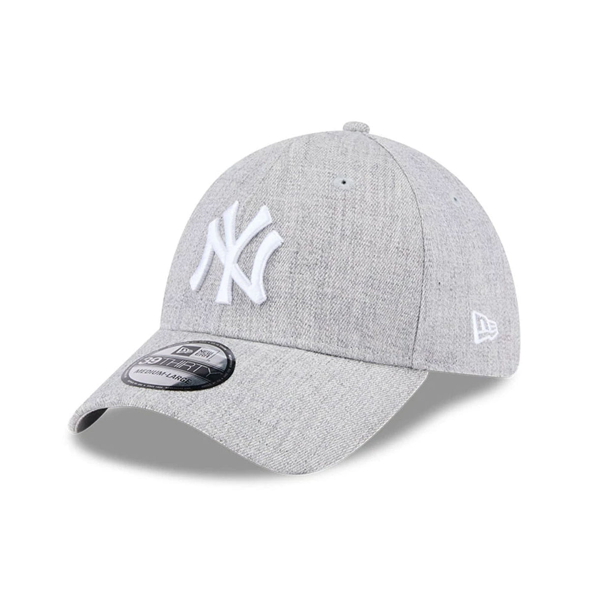 New York Yankees MLB Heather Grey 39THIRTY Stretch Fit Cap-klyvox