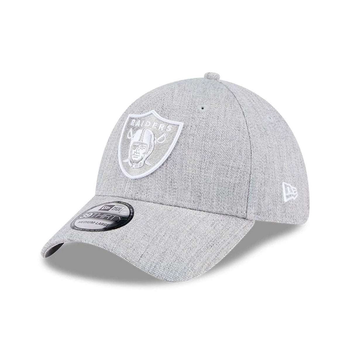 Las Vegas Raiders NFL Heather Grey 39THIRTY Stretch Fit Cap-klyvox