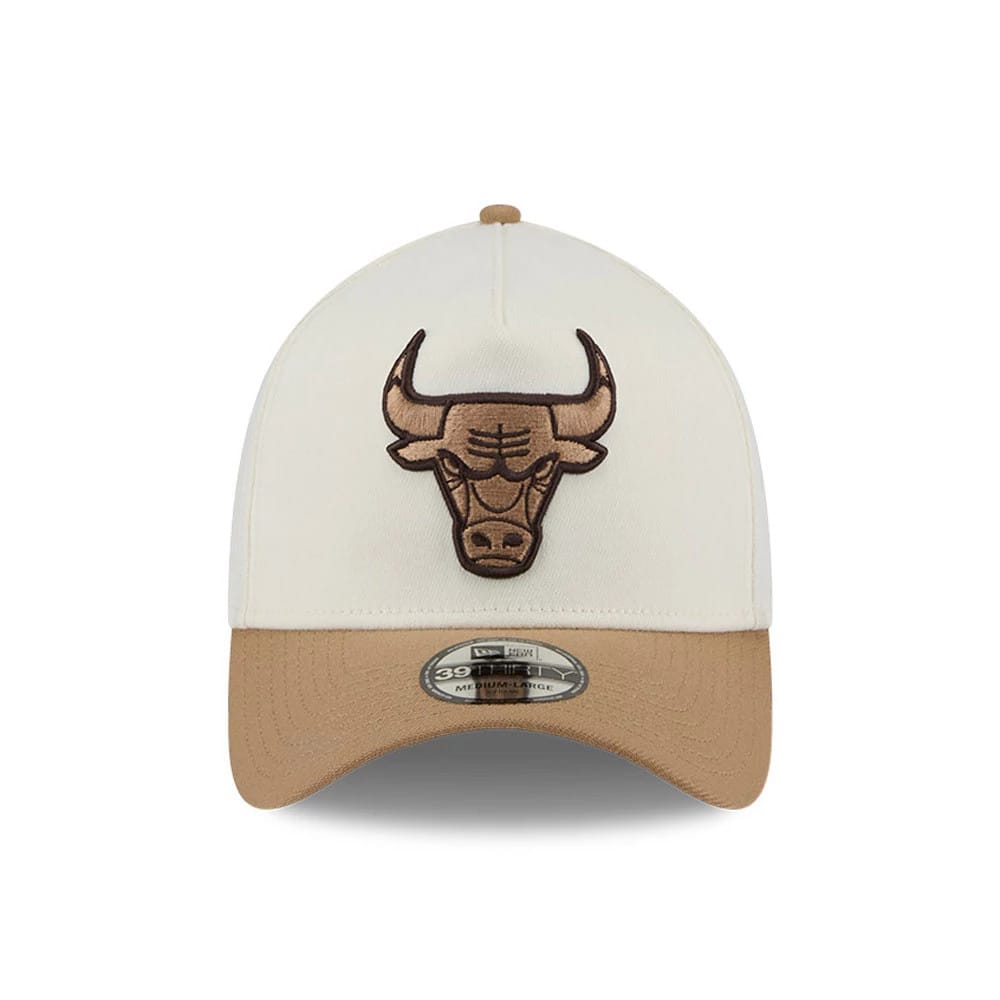 Chicago Bulls NBA Sandy Bay White 39THIRTY A-Frame Stretch Fit Cap-klyvox