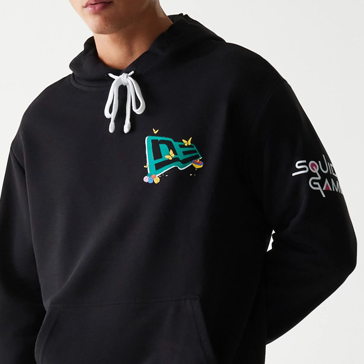 Netflix Squid Game Black Oversized Pullover Hoodie-klyvox