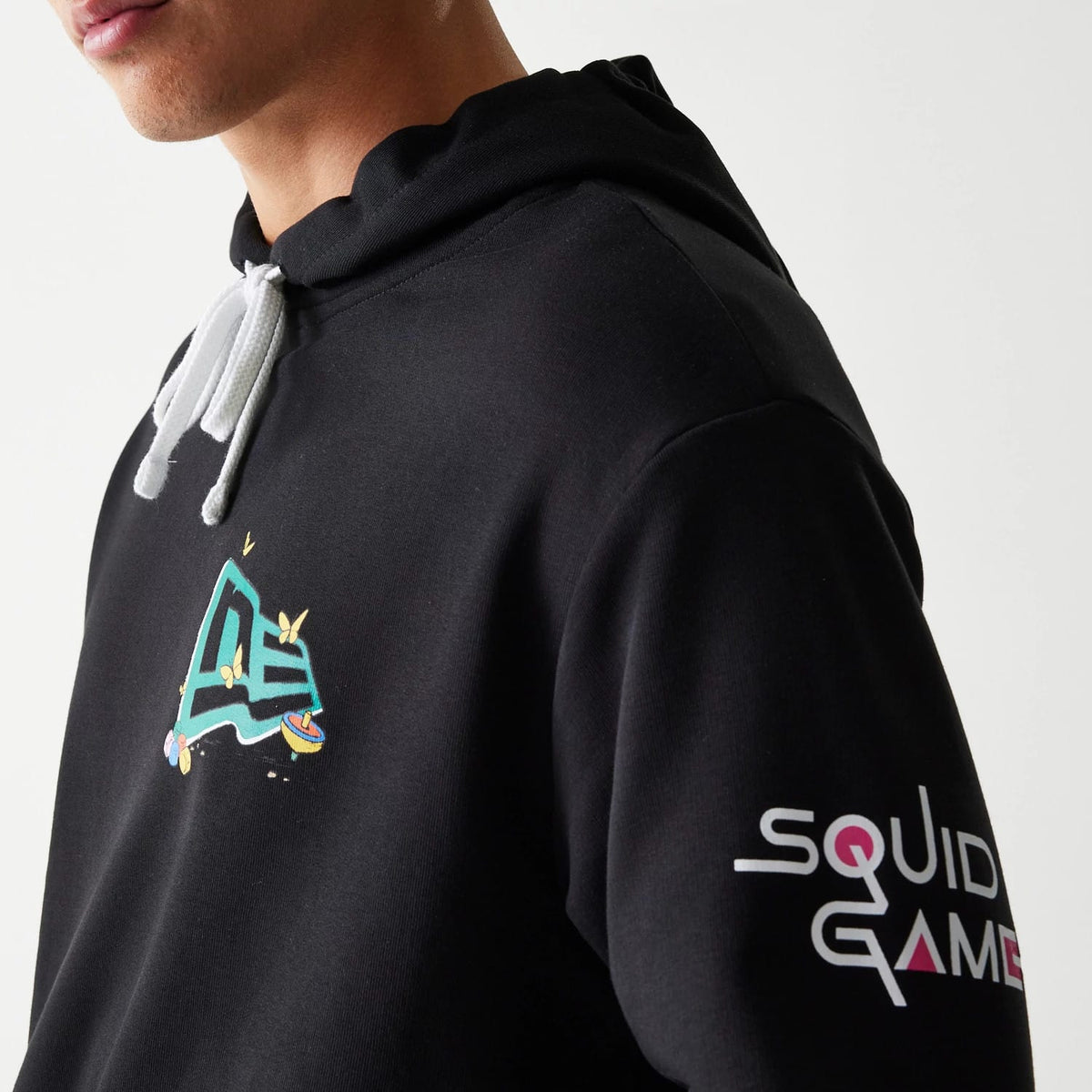 Netflix Squid Game Black Oversized Pullover Hoodie-klyvox