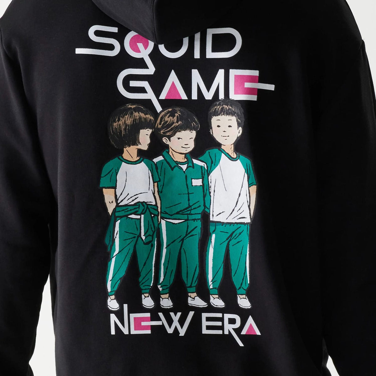 Netflix Squid Game Black Oversized Pullover Hoodie-klyvox