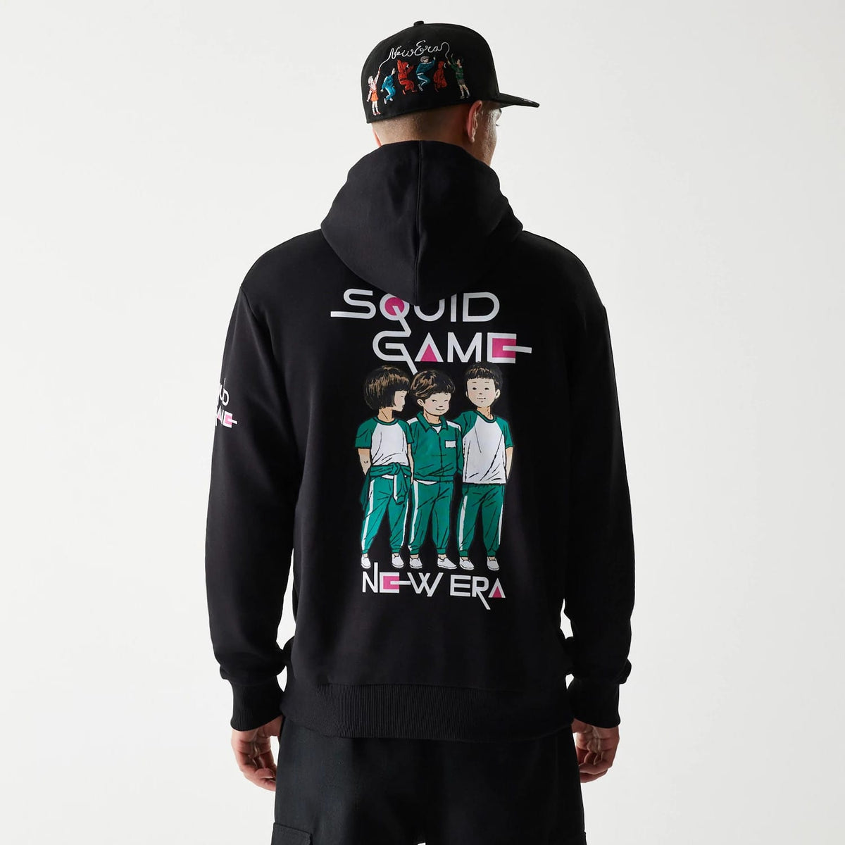 Netflix Squid Game Black Oversized Pullover Hoodie-klyvox