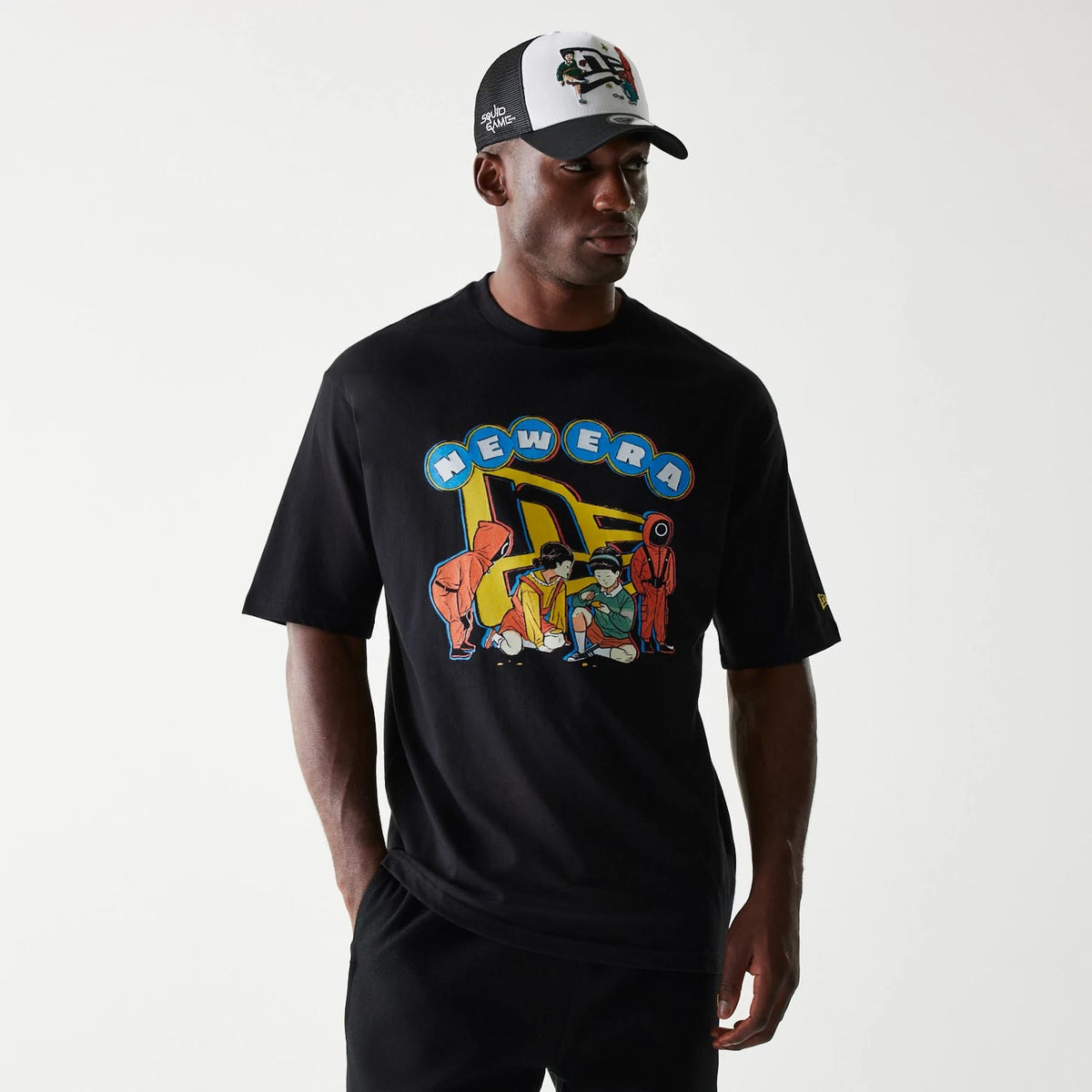 Netflix Squid Game Black Oversized T-Shirt-klyvox