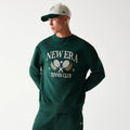 New Era Dark Green Oversized Crew Neck Sweater-klyvox