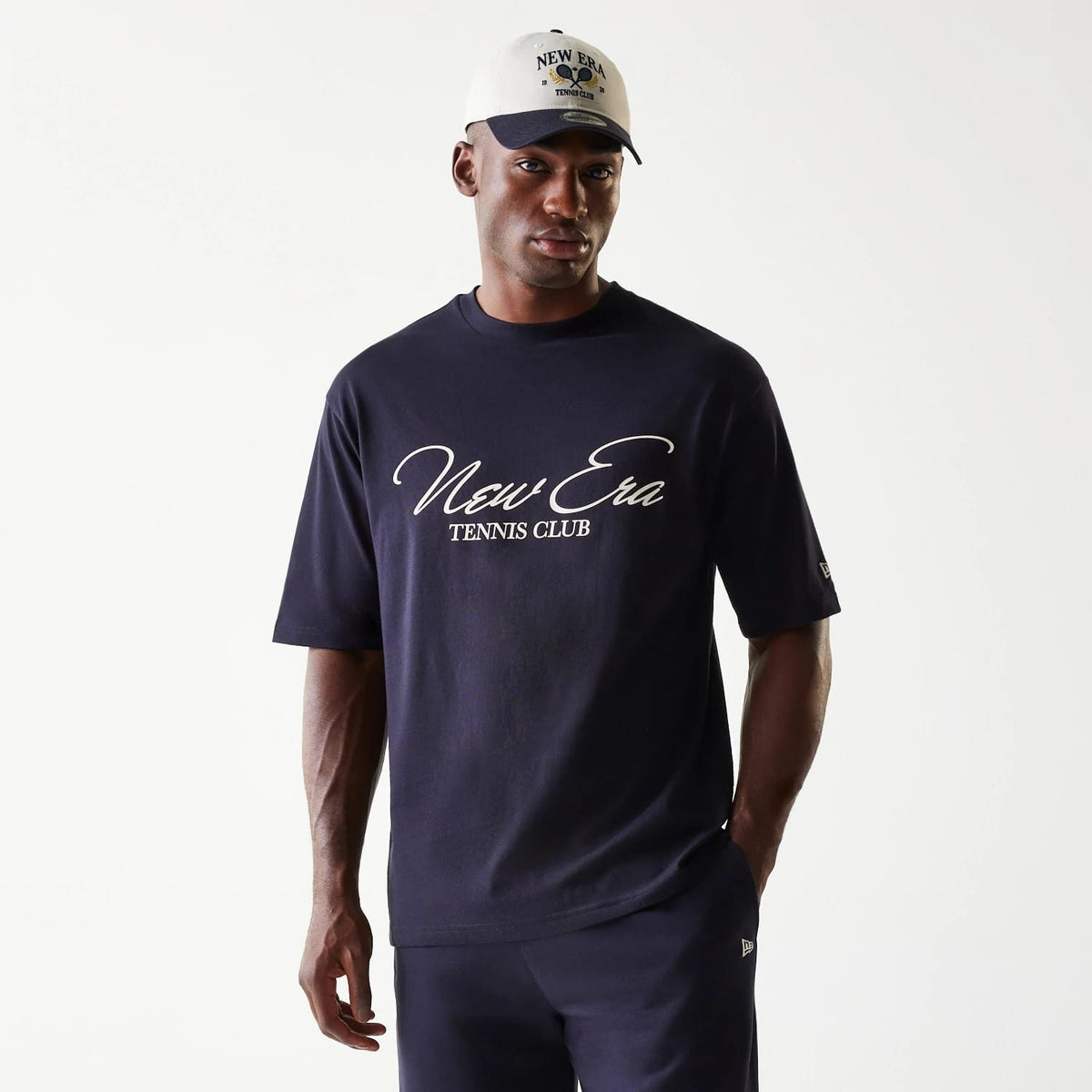 New Era Navy Oversized T-Shirt-klyvox
