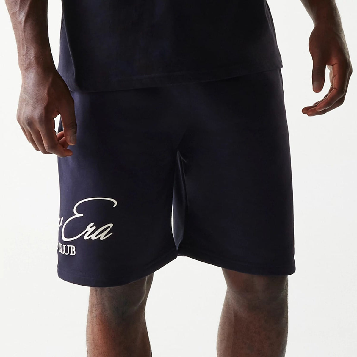 New Era Side Logo Navy Shorts-klyvox