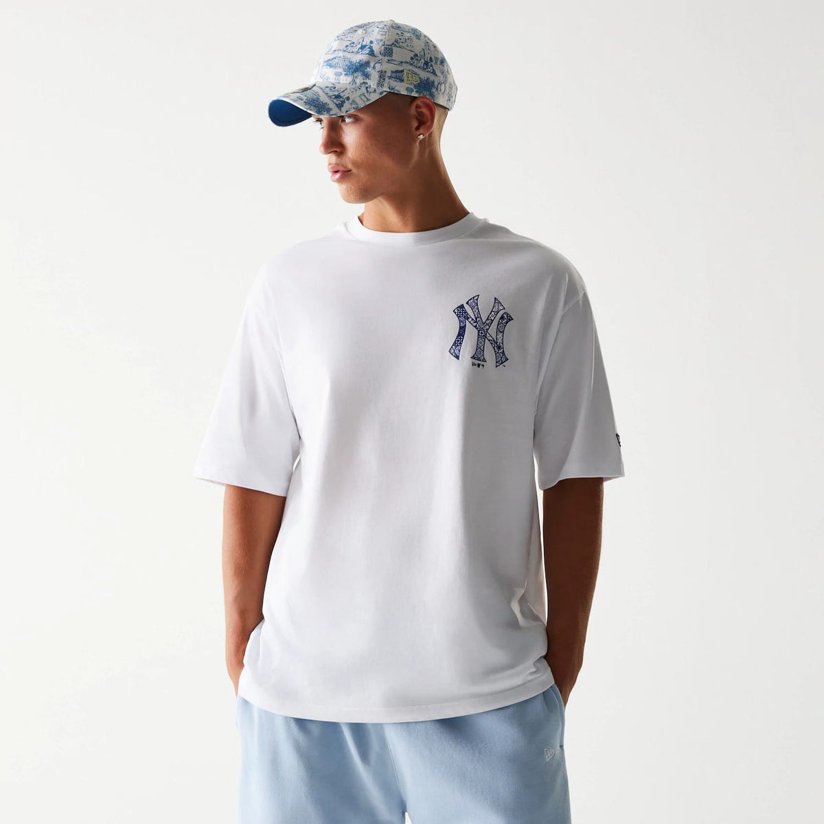 New York Yankees MLB White Oversized T-Shirt-klyvox