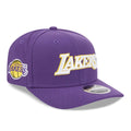 LA Lakers NBA Statement Purple 9SEVENTY Stretch Snap Adjustable Cap-klyvox