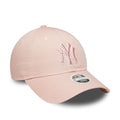 New York Yankees Womens MLB Washed Pastel Pink 9TWENTY Adjustable Cap-klyvox