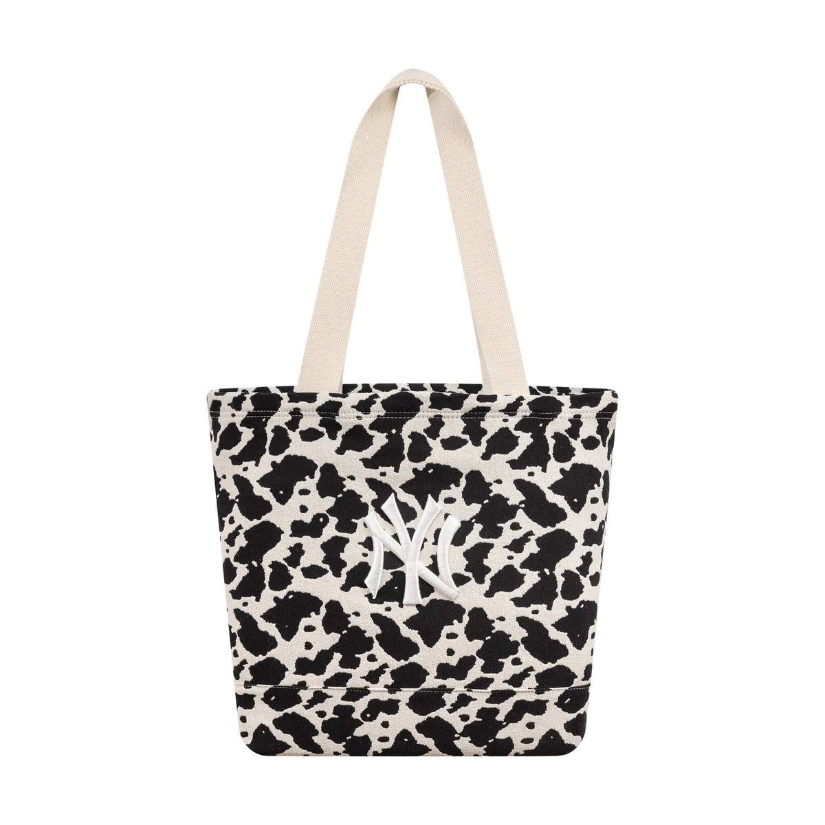New York Yankees MLB Cow Jacquard Cream Tote Bag-klyvox