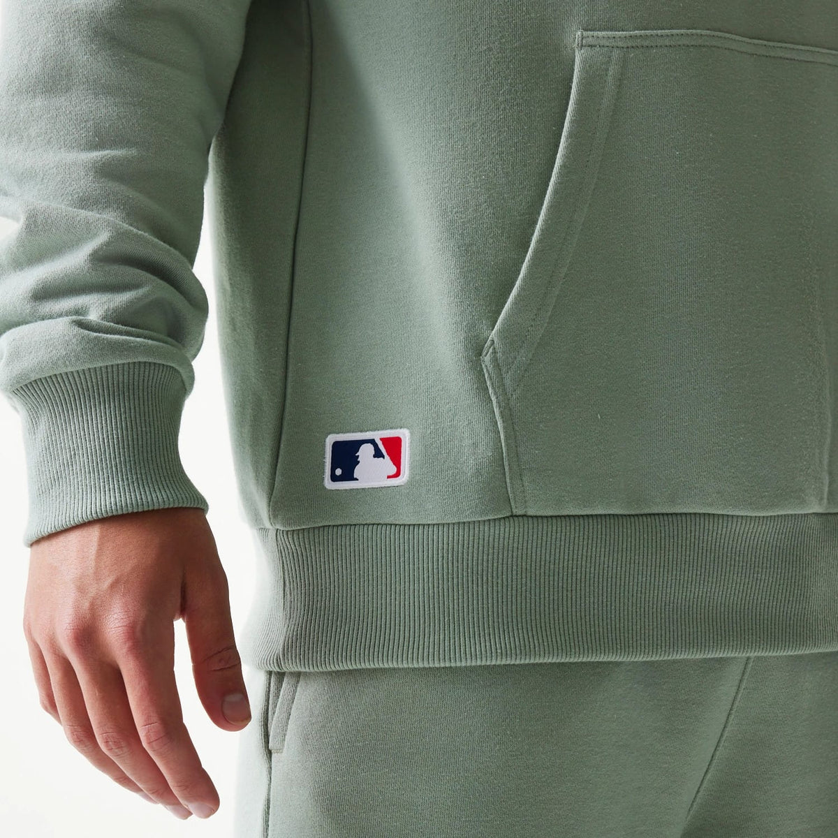 LA Dodgers MLB Midi Pastel Green Oversized Pullover Hoodie-klyvox