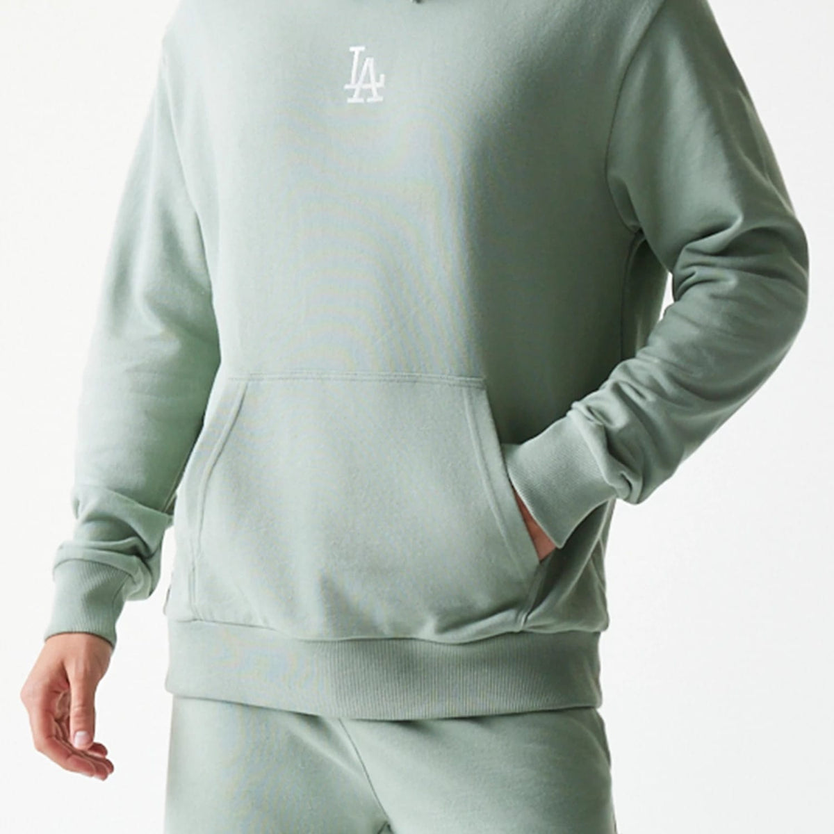 LA Dodgers MLB Midi Pastel Green Oversized Pullover Hoodie-klyvox