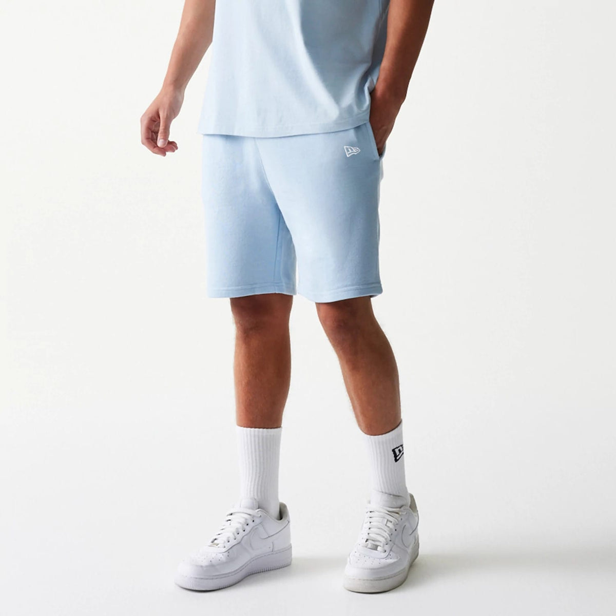 New York Yankees MLB League Essential Midi Pastel Blue Shorts-klyvox