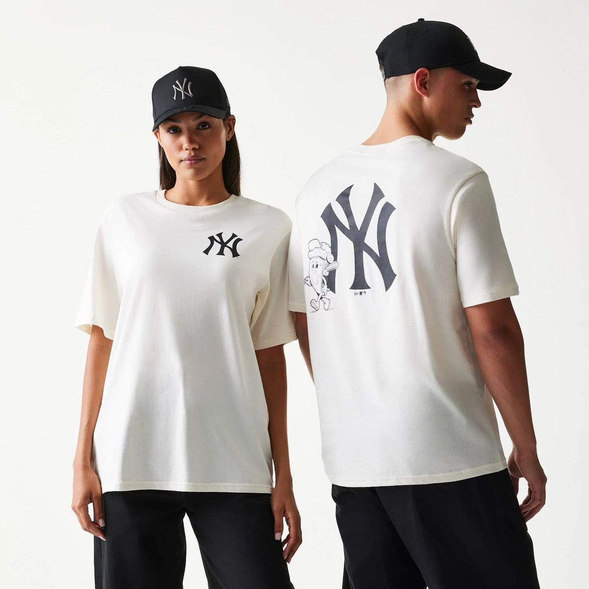 New York Yankees MLB Food Graphic Open White T-Shirt-klyvox