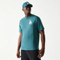 LA Dodgers MLB Food Graphic Dark Green T-Shirt-klyvox