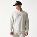 LA Lakers NBA Cream Oversized Crew Neck Sweater-klyvox