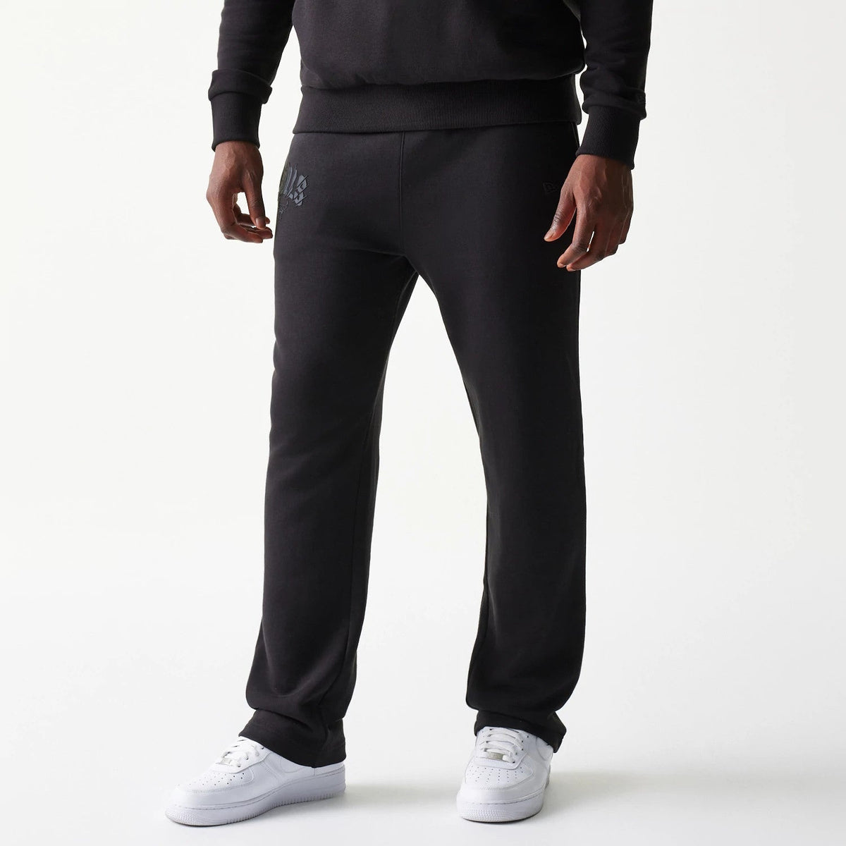 Chicago Bulls NBA Black Straight Leg Joggers-klyvox