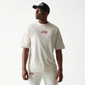 LA Lakers NBA League Essential Cream Oversized T-Shirt-klyvox