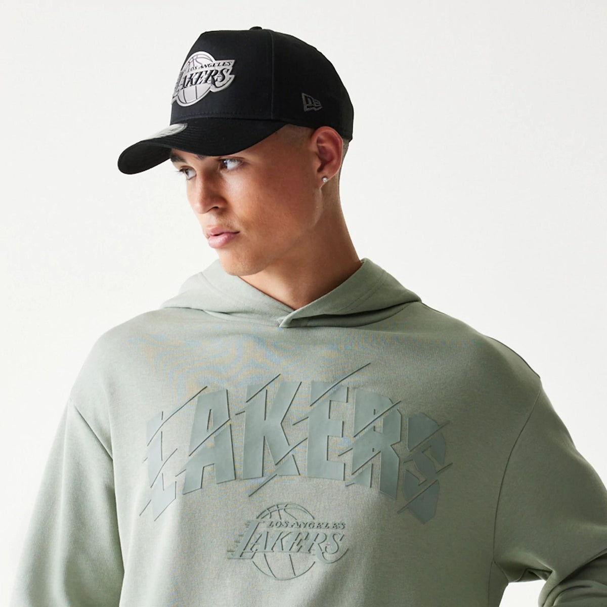 LA Lakers NBA Pastel Green Oversized Pullover Hoodie-klyvox
