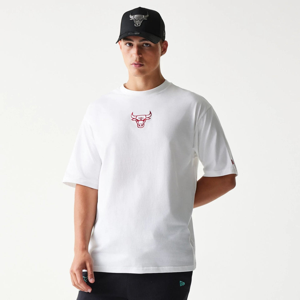Chicago Bulls NBA League Essential White Oversized T-Shirt-klyvox